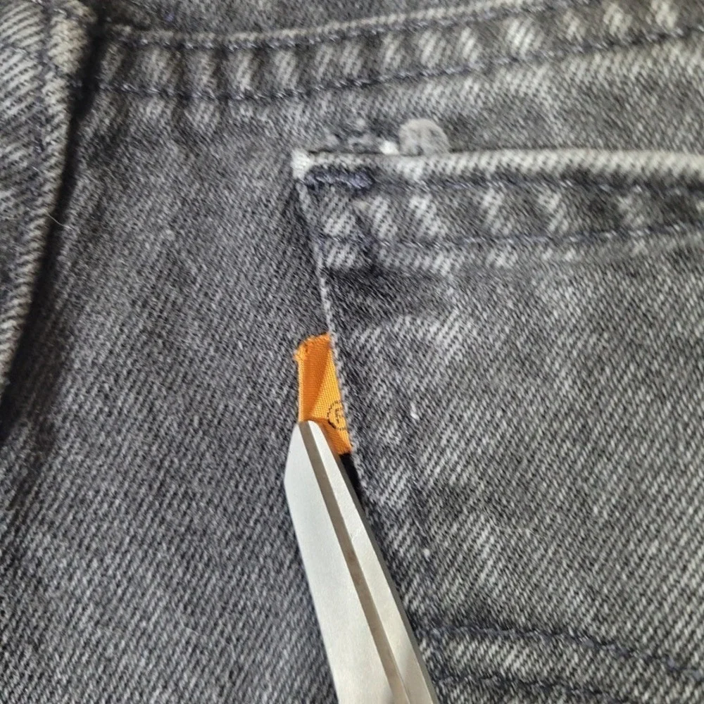 Vtg 90s Levi's 550 Jeans Black Orange Tab Jeans Denim Mens 36x30 (Fits 34x30)